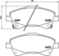 Brembo Σετ τακάκια, Δισκόφρενα - P 83 109