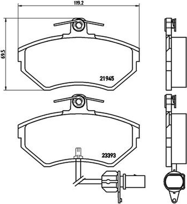 Brembo Σετ τακάκια, Δισκόφρενα - P 85 044