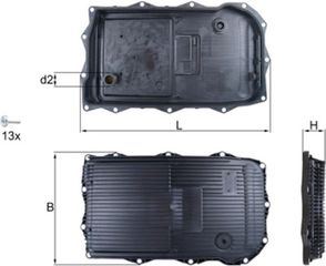 Mahle Κάρτερ λαδιού, αυτόμ. κιβ. ταχυτ. - Hx 184KIT