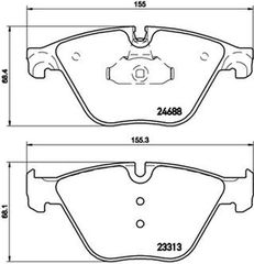 Brembo Σετ τακάκια, Δισκόφρενα - P 06 074