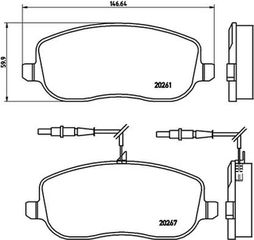 Brembo Σετ τακάκια, Δισκόφρενα - P 23 090