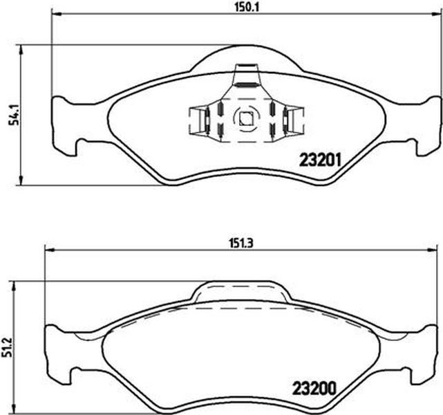 Brembo Σετ τακάκια, Δισκόφρενα - P 24 054