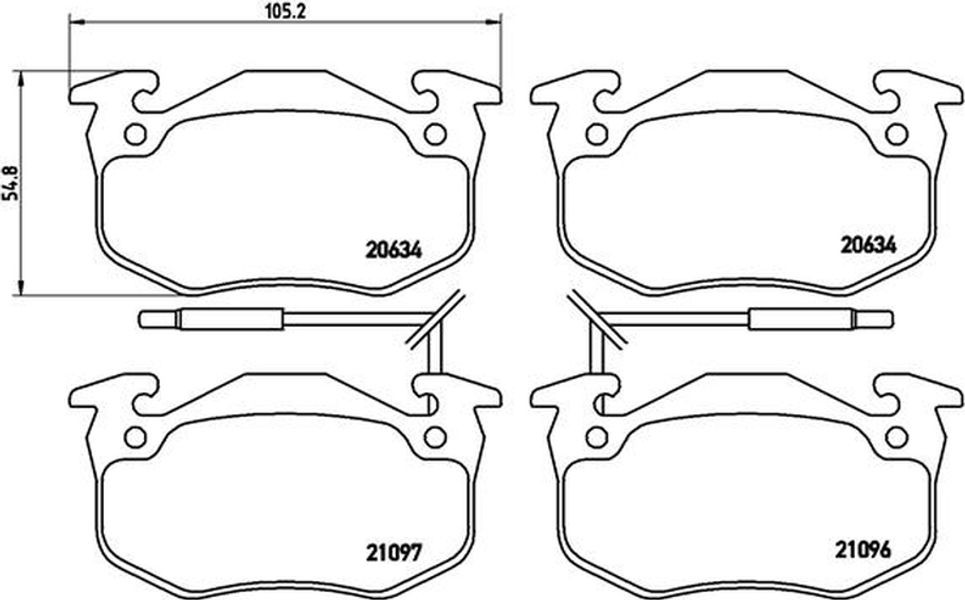 Brembo Σετ τακάκια, Δισκόφρενα - P 68 015