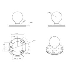RAM MOUNT Mounting base for flat surface RAM-202U-thumb-4