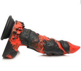 Fire Demon - Monster Silicone Dildo - Red/Black-thumb-4