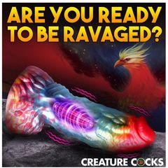 Rainbow Phoenix Silicone Vibrator-thumb-1