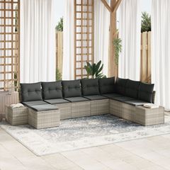 Σετ Καναπέ Κήπου με μαξιλάρι 8 pcs συνθετικό ρατάν 3347182