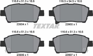 Textar Σετ τακάκια, Δισκόφρενα - 2390401