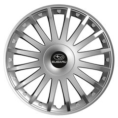 Carro Τάσια Τροχών Αυτοκινήτου Versaco Crystal 116292 CBX Ασημί 14" Με Σήμα Subaru 4 Τεμάχια