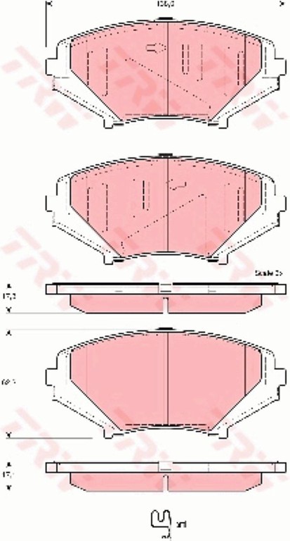 Trw Σετ τακάκια, Δισκόφρενα - GDB3356