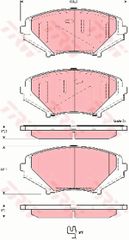 Trw Σετ τακάκια, Δισκόφρενα - GDB3356