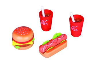 Small Wood - Lunch for Two – Hamburger and Hot Dog Set Menu (L40152) / Toys