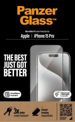PanzerGlass - Screen Protector iPhone 15 Pro - Ultra-Wide Fit w. EasyAligner-thumb-2