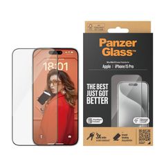 PanzerGlass - Screen Protector iPhone 15 Pro - Ultra-Wide Fit w. EasyAligner-thumb-3