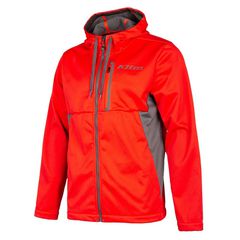 Soft Shell/Ζακέτα Hoodie Klim Transition High Risk Κόκκινο/Asphalt