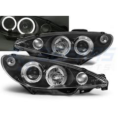 Φανάρια εμπρός PEUGEOT 206 10.98-02 ANGEL EYES ΜΑΎΡΟ