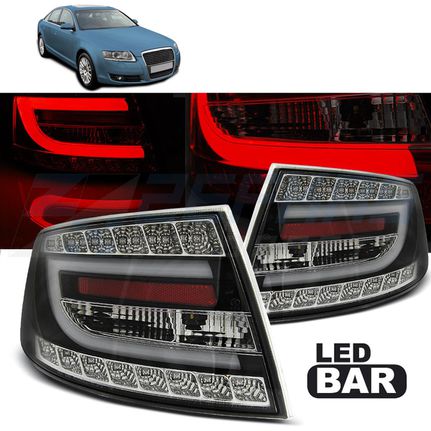 LED ΦΩΤΑ ΠΙΣΩ ΜΑΥΡΑ ταιριάζει AUDI A6 C6 SEDAN 04.04-08 7PIN