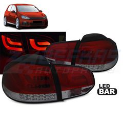 LED BAR ΦΩΤΑ ΠΙΣΩ κόκκινα φυμέ ταιριάζει σε VW GOLF 6 10.08-12