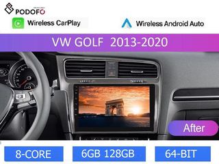 Volkswagen Golf (2013-20) Android Car Radio 10" 6+128GB Ασύρματο CarPlay & Aσύρματο Android Auto GPS  WiFi DSP