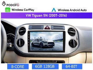 VW Tiguan (2007-2016) Android 13 Οθόνη 9" | 6GB RAM +128GB ROM | Ασύρματο CarPlay & Aσύρματο Android Auto | GPS, WiFi, DSP