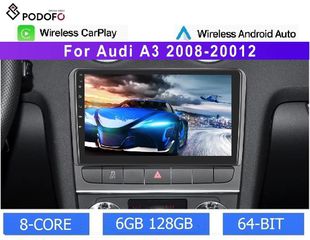 Οθόνη Android 13 9" για Audi A3 (2008-2012) | 8-πύρηνος, 6GB RAM + 128GB ROM | Ασύρματο CarPlay / Android Auto, GPS, WiFi, DSP