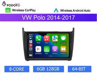 VW Polo (2014-2017) 9" οθόνη Android 13 | 6GB RAM + 128GB ROM | Ασύρματο CarPlay & Aσύρματο Android Auto | GPS, WiFi, DSP