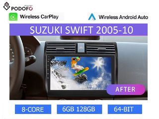 SUZUKI SWIFT (2005-10) Android Car Radio 10" | 6GB RAM + 128GB ROM | Ασύρματο CarPlay & Aσύρματο Android Auto | GPS, WiFi, DSP