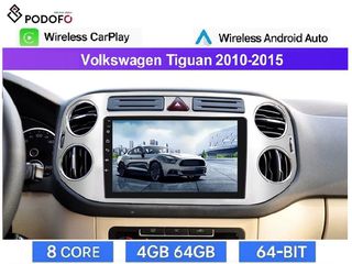 Android Car Radio 9" IPS για VW Tiguan (2010-2015) Android 13, 8-Core, 4+64GB, Wireless CarPlay & Wireless Android Auto, GPS, WiFi, DSP, FM/RDS