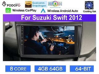 Suzuki Swift 2011-16 Android Οθόνη 9" | Snapdragon 460 | 4GB RAM + 64GB ROM | Ασύρματο CarPlay & Android Auto GPS WiFi DSP FM/RDS