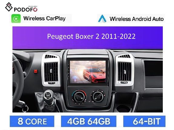 Peugeot Boxer 2 (2011-2022) Android Car Radio 9" 4+64GB 8-Core Ασύρματο CarPlay & Aσύρματο Android Auto GPS  WiFi DSP FM/RDS