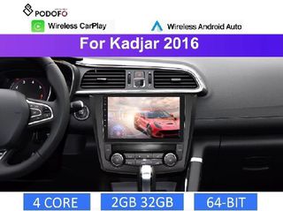 Renault Kadjar από 2016- Android Car Radio 9" 2+32GB Ασύρματο CarPlay & Aσύρματο Android Auto GPS  WiFi EQ