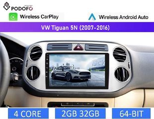 VW Tiguan (2007-2016) Android Car Radio 9" 2+32GB Ασύρματο CarPlay & Aσύρματο Android Auto GPS  WiFi EQ