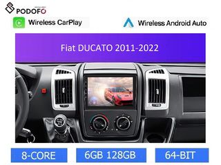 Fiat DUCATO (2011-2022) Android Car Radio 9" 6+128GB 8-Core Ασύρματο CarPlay & Aσύρματο Android Auto GPS WiFi DSP