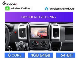Fiat DUCATO (2011-2022) Android Car Radio 9" 4+64GB 8-Core Ασύρματο CarPlay & Aσύρματο Android Auto GPS  WiFi DSP FM/RDS