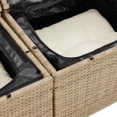 Σετ Καναπέ Κήπου με αποθήκευση 8 pcs Μπεζ Πολυ ράταν 3357504-thumb-7