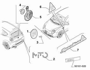 Alfa Romeo Mito QV Σήμα Φτερού Αριστερό Καινούργιο Γνήσιο-50521787-thumb-1