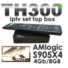 Δέκτης TH300 UHD 4K IPTV set top box μνήμη RAM 4GB flash drive 8GB LINUX