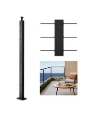 Στύλος κιγκλιδώματος καλωδίου VEVOR 36x2x2 ίντσες με οριζόντια οπή 1JZLGZXHS9148RVYS001V0