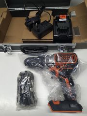 ΚΡΟΥΣΤΙΚΟ ΔΡΑΠΑΝΟΚΑΤΣΑΒΙΔΟ ΜΠΑΤΑΡΙΑΣ BRUSHLESS BLACK AND DECKER 18V 2x1.5Ah και ΜΕΤΑΛΙΚΗ ΒΑΛΙΤΣΑ