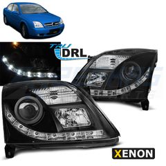 Φανάρια εμπρός OPEL VECTRA C 04.02-08.05 TRU DRL ΜΑΎΡΟ XENON D2S