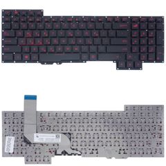 Πληκτρολόγιο Ελληνικό - Greek Laptop Keyboard για Asus Rog G751 G751J G751JT G751JT-DH72 G751JT-CH71 G751JT-DB73 0KNB0-E601US00 ASM14C3 ASM14C33USJ442 GR No Frame Red ( Κωδ.40391GRNOFRAME )
