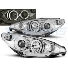 Φανάρια εμπρός PEUGEOT 206 02- ANGEL EYES ΧΡΏΜΙΟ