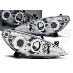 Φανάρια εμπρός PEUGEOT 307 04.01-06.05 ANGEL EYES ΧΡΏΜΙΟ