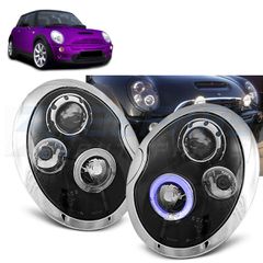 ΦΑΝΑΡΙΑ Angel eyes ΜΑΥΡΑ ταιριάζει σε BMW MINI (COOPER) 01-04
