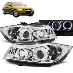 ΦΑΝΑΡΙΑ Angel eyes ΧΡΩΜΙΟΥ ταιριάζει σε BMW E90/E91 03.05-08.08