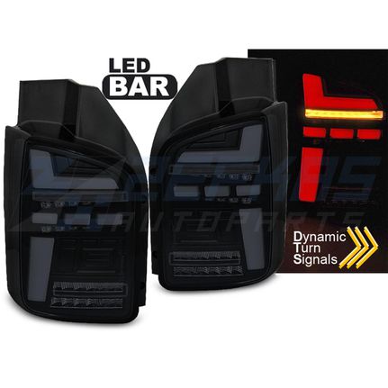 LED BAR ΦΩΤΙΑ ΠΙΣΩ μαύρα φυμέ SEQ ταιριάζει VW T5 10-15