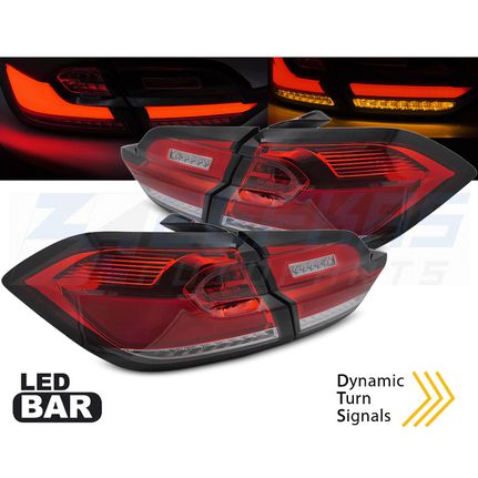ΦΩΤΑ ΠΙΣΩ LED ΚΟΚΚΙΝΟ ΛΕΥΚΟ ταιριάζει σε FORD FIESTA MK8 17-21 HATCHBACK