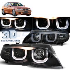 ΦΑΝΑΡΙΑ Angel eyes 3D ΜΑΥΡΟ ταιριάζει σε BMW E46 09.01-03.05 S/T ΜΑΥΡΟ