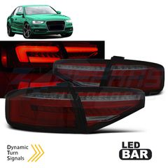 LED BAR ΦΩΤΙΑ ΠΙΣΩ κόκκινα φυμέ SEQ ταιριάζει AUDI A4 B8 12-15 SEDAN OEM BULB