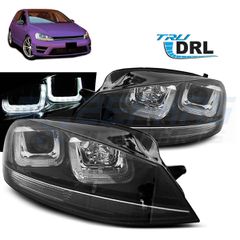 ΦΑΝΑΡΙΑ U-LED LIGHT ΜΑΥΡΟ ΜΕ ΜΑΥΡΗ ΓΡΑΜΜΗ ταιριάζει σε VW GOLF 7 11.12-17